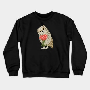 Owl with Flowers Crewneck Sweatshirt